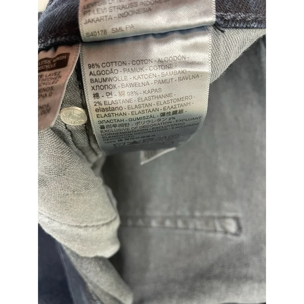 Levi's 505 Regular Fit Jeans Mens 42x30 Blue Indigo Stretch Straight Leg